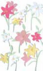 Martha Stewart Crafts - Pink Yellow White Lily Sticke