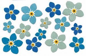 Martha Stewart Crafts - Blue Forget-Me-Not Stickers