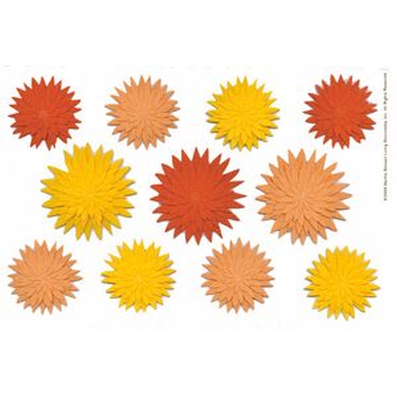 Martha Stewart Crafts - Orange-Yellow Dahlia Stickers