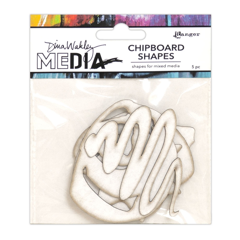 Dina Wakley MEdia Chipboard Shapes - Basics 