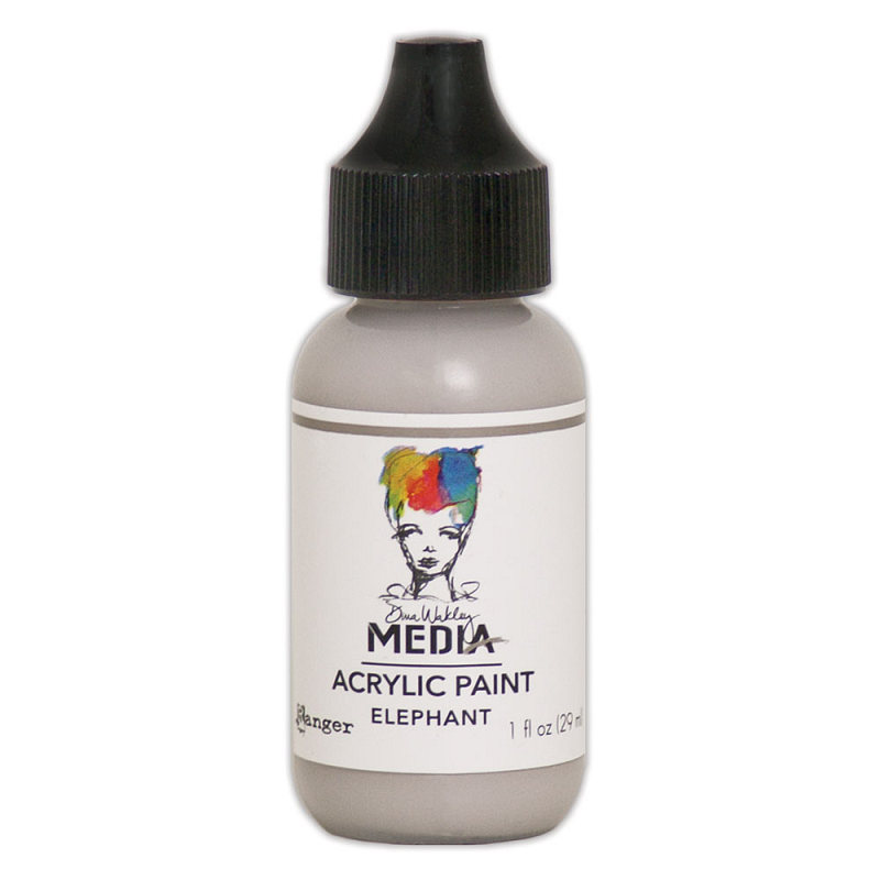 Dina Wakley MEdia Acrylic Paints - Elephant (1oz)