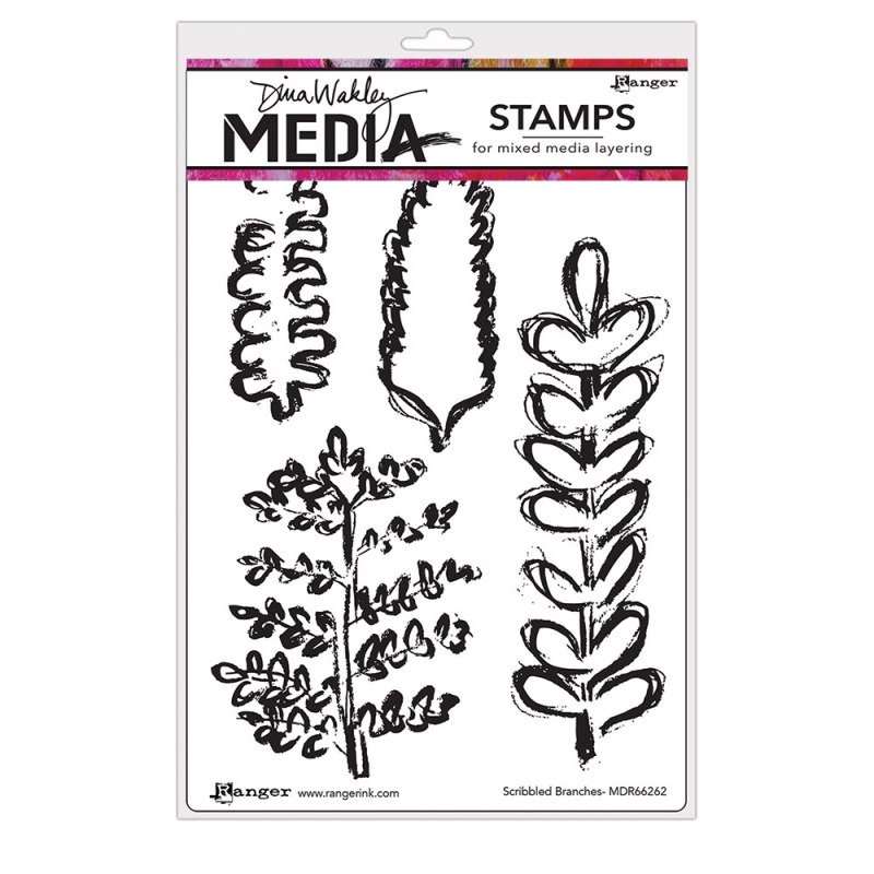Dina Wakley Media - Scribbled Branches stamp set