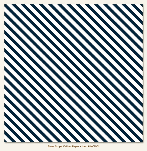 Blues Stripe Vellum Paper