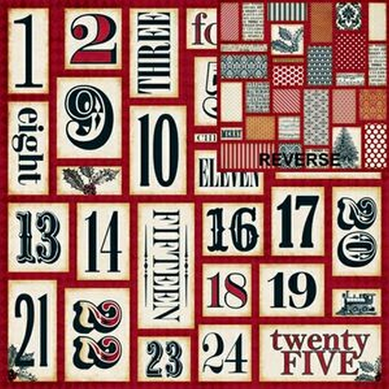 12x12 - Noel Countdown (25)Sold in Single Sheets