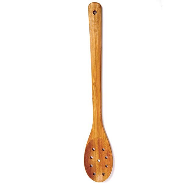 12 Bamboo Spoon W/Holes