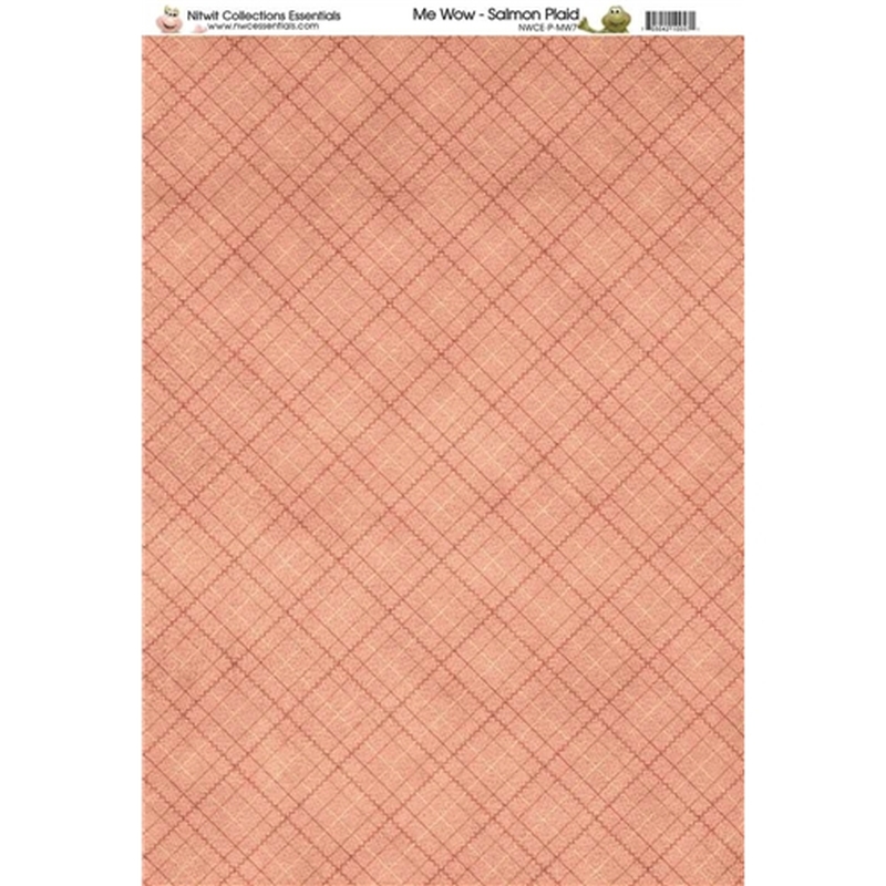 MW Salmon Plaid Paper A4Sold in Pack of 10 Sheets