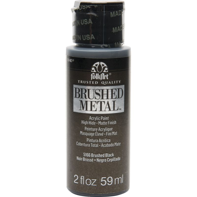 FolkArt Brushed Metal - Black (2oz)