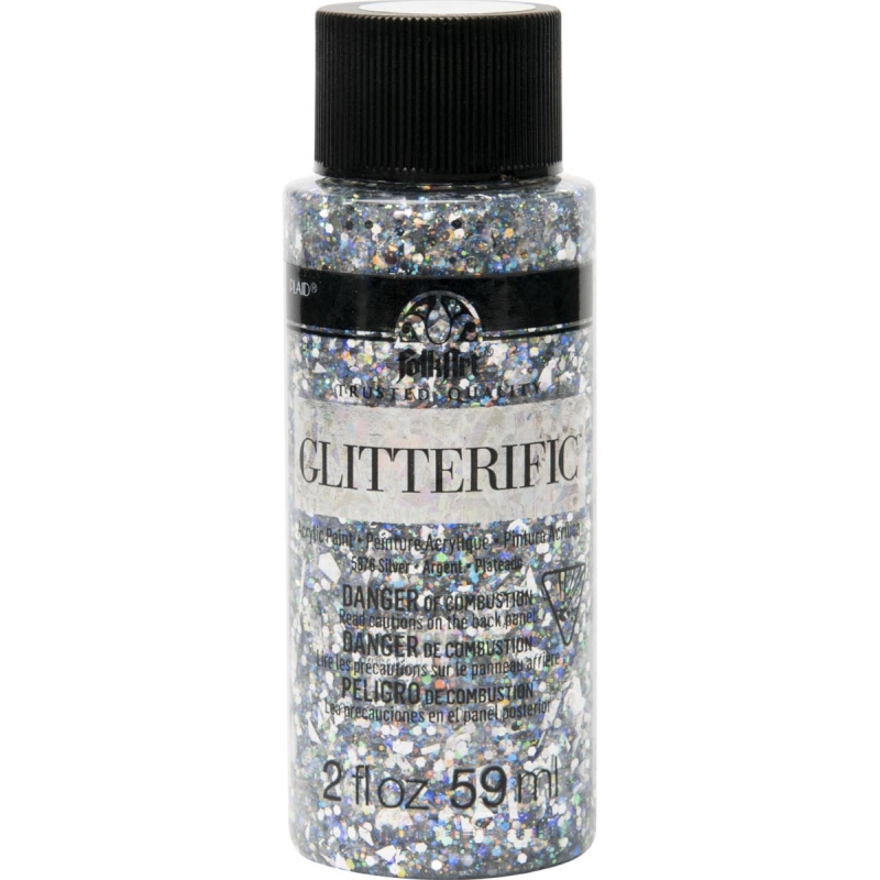 FolkArt Glitterific Silver 2oz