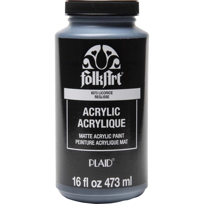 FolkArt Acrylic Paint - Liquorice (16oz)