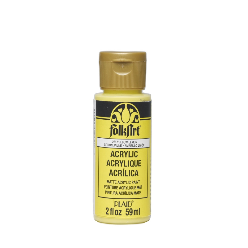 FolkArt Acrylic Paint - Yellow Lemon (2oz)