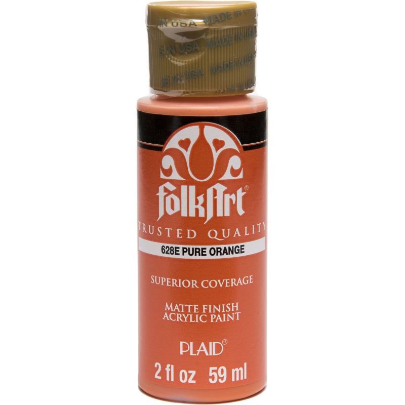 FolkArt Acrylic Paint - Pure Orange (2oz)