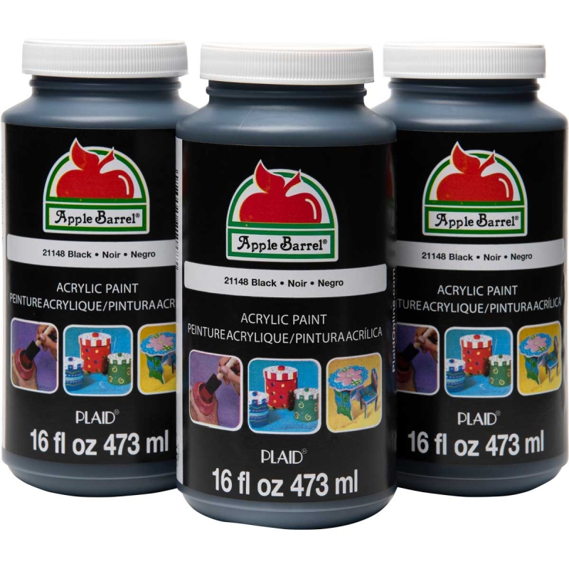 Apple Barrel - Black (3 x 16oz)