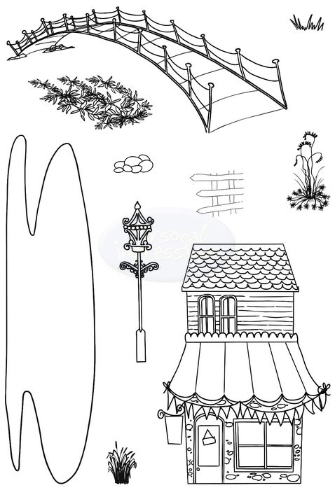 Polkadoodles Pond Neighbours stamp set