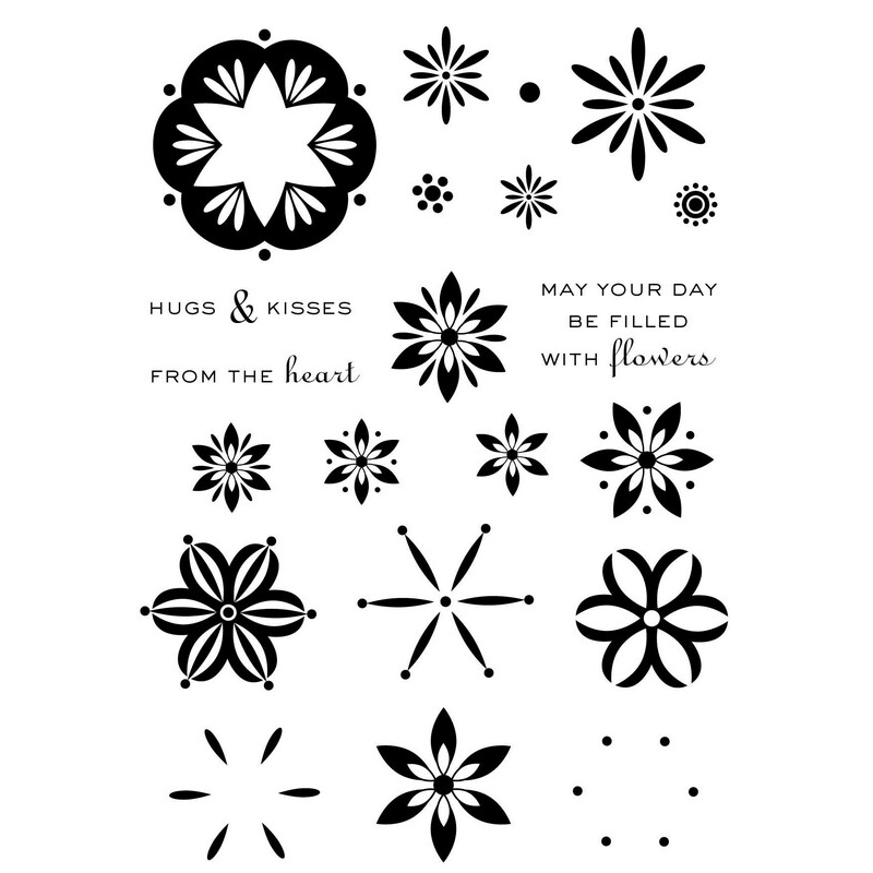 Paula Pascal Filled with Flowers stamp set