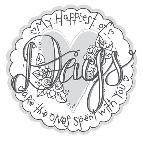 Spellbinders 3D Shading Days Rubber Stamp