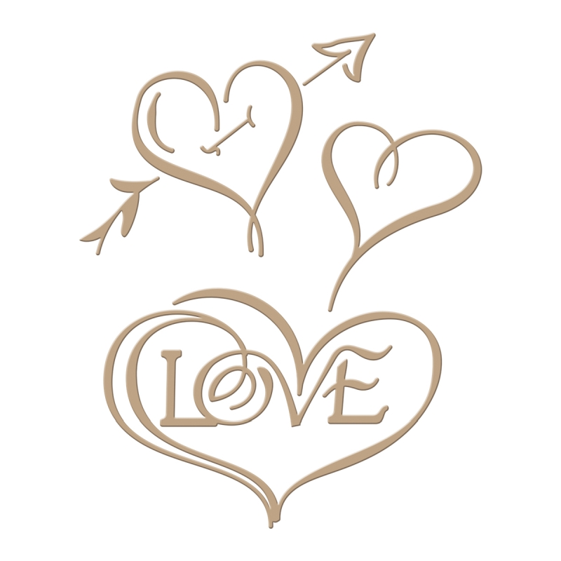 Spellbinders Glimmer Plate - Hearts & Love 