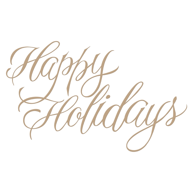 Spellbinders Glimmer Plate - Happy Holidays 