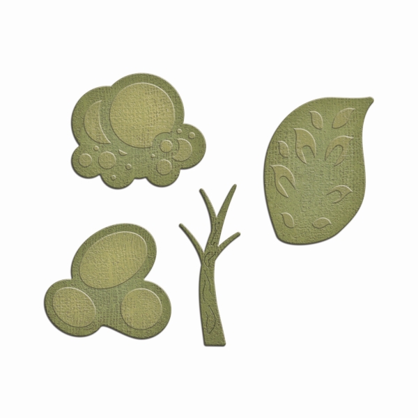 Spellbinders Die D-Lites – Trees (Trunk with 3 Canopies) 