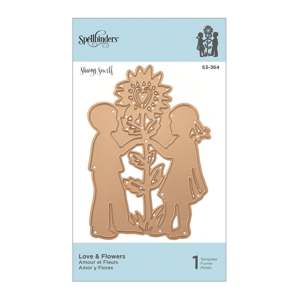 Spellbinders Die D-Lites - Love & Flowers