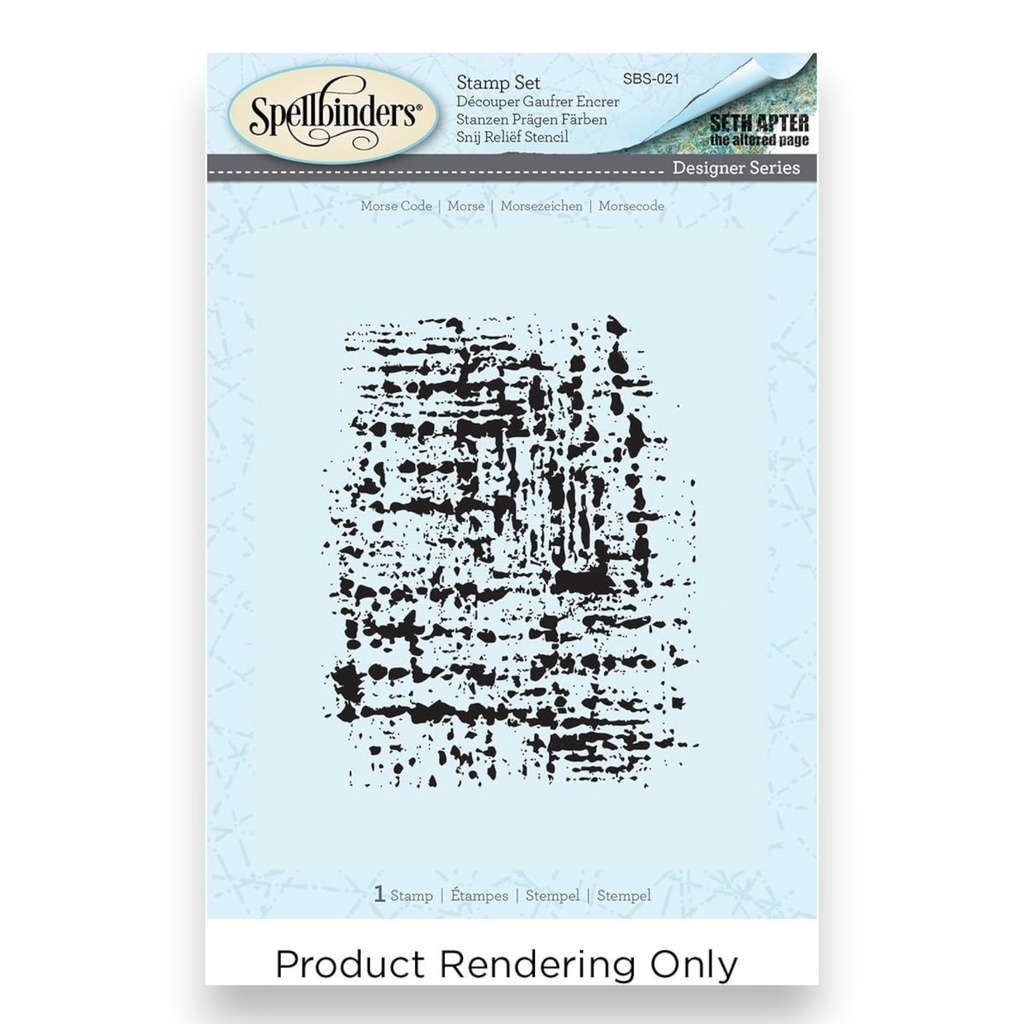 Spellbinders Seth Apter - Morse Code Rubber Stamp