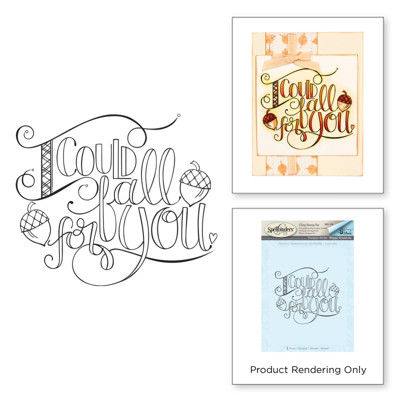 Spellbinders Fall for You Rubber Stamp