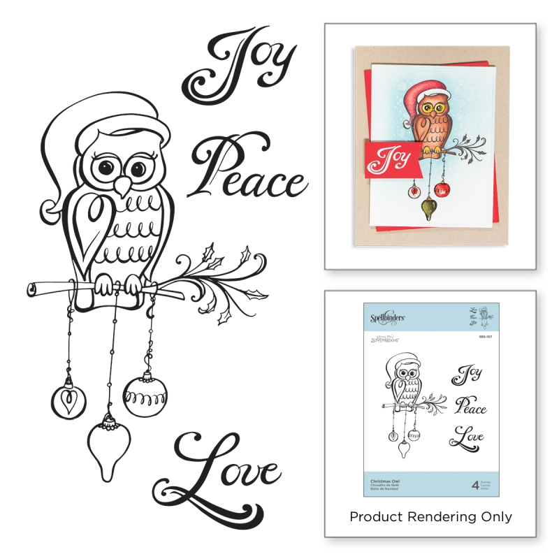 Spellbinders - Christmas Owl rubber stamps
