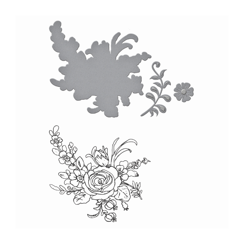 Spellbinders Stamp & Die Set - Flower Bouquet
