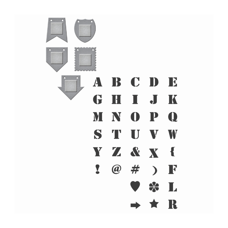 Spellbinders Stamp & Die Set - Alpha Bits