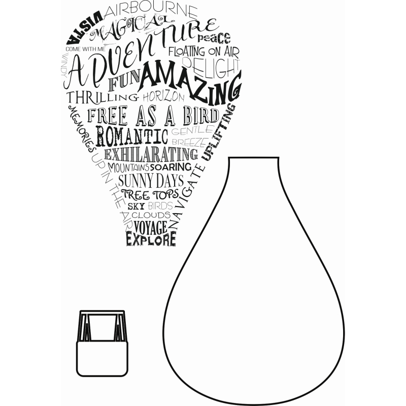 Sweet Dixie Typography Up Up and Away stamp set by Sharon Callis