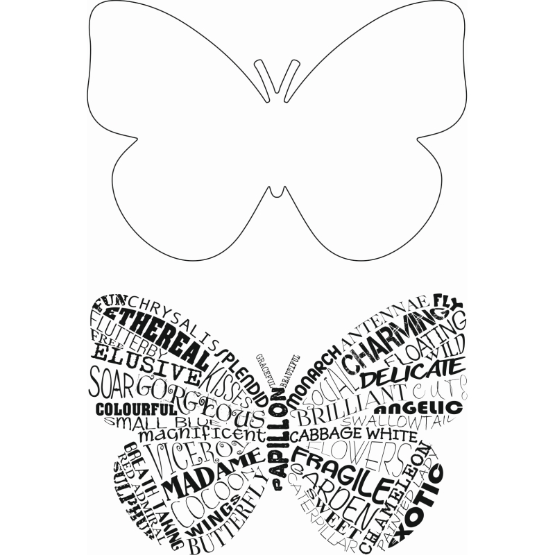 Sweet Dixie Typography Flutterby stamp set by Sharon Callis