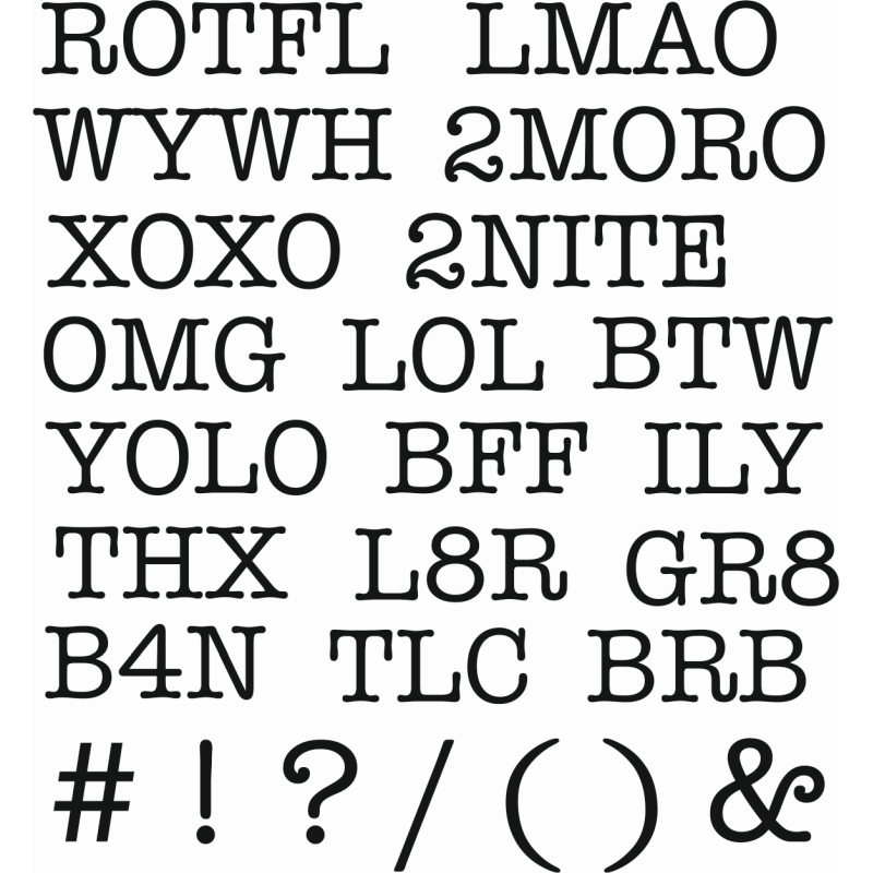 Sweet Dixie Abbreviated Messages stamp set