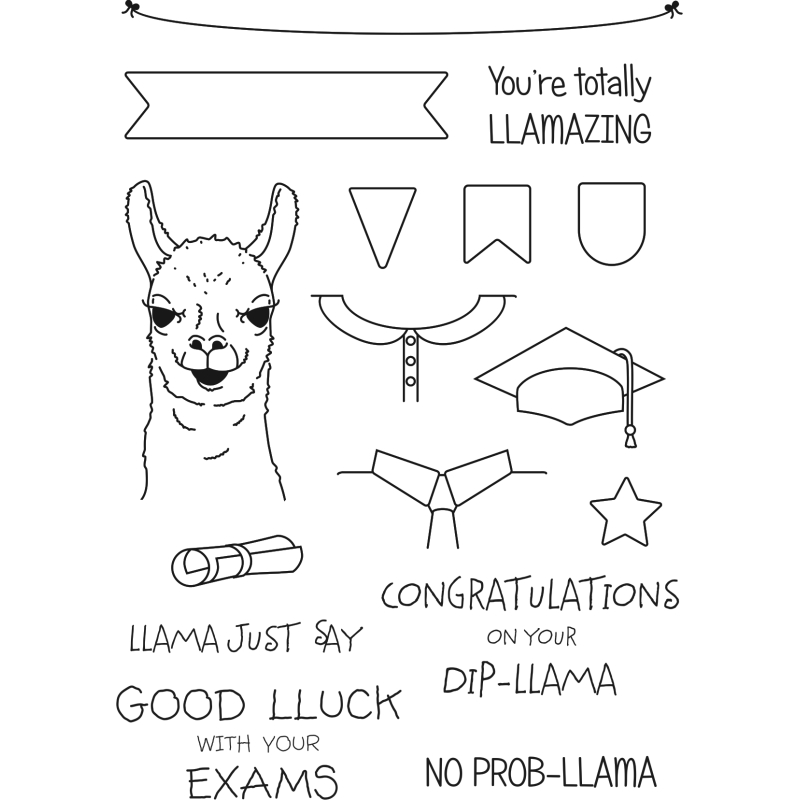 Sweet Dixie Dip-Llama stamp set