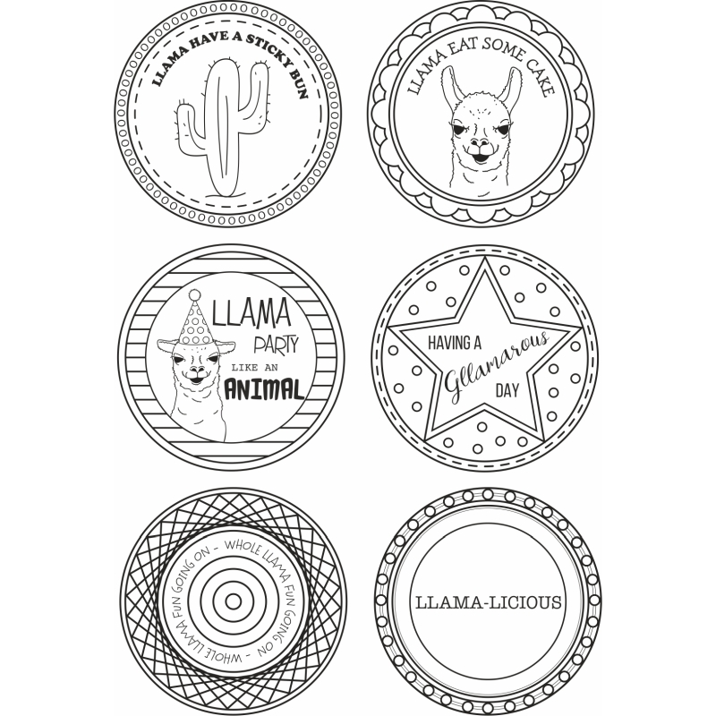 Sweet Dixie Llama Bunting & Cupcake Toppers by Sharon Callis