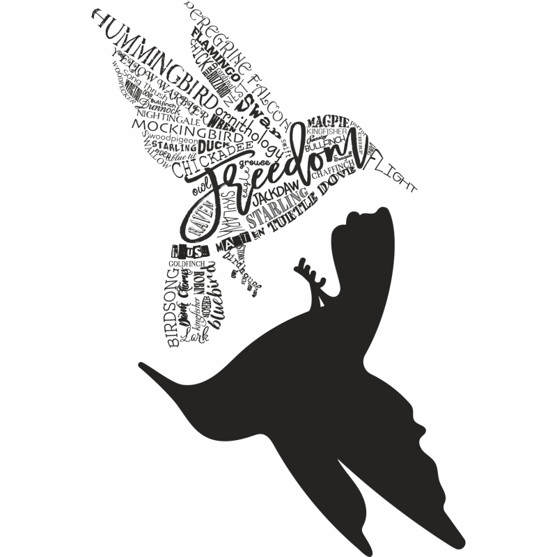 Sweet Dixie Typography Bird by Sharon Callis