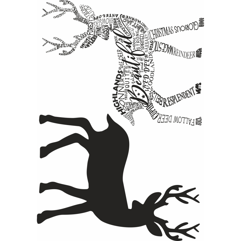 Sweet Dixie Typography Deer by Sharon Callis