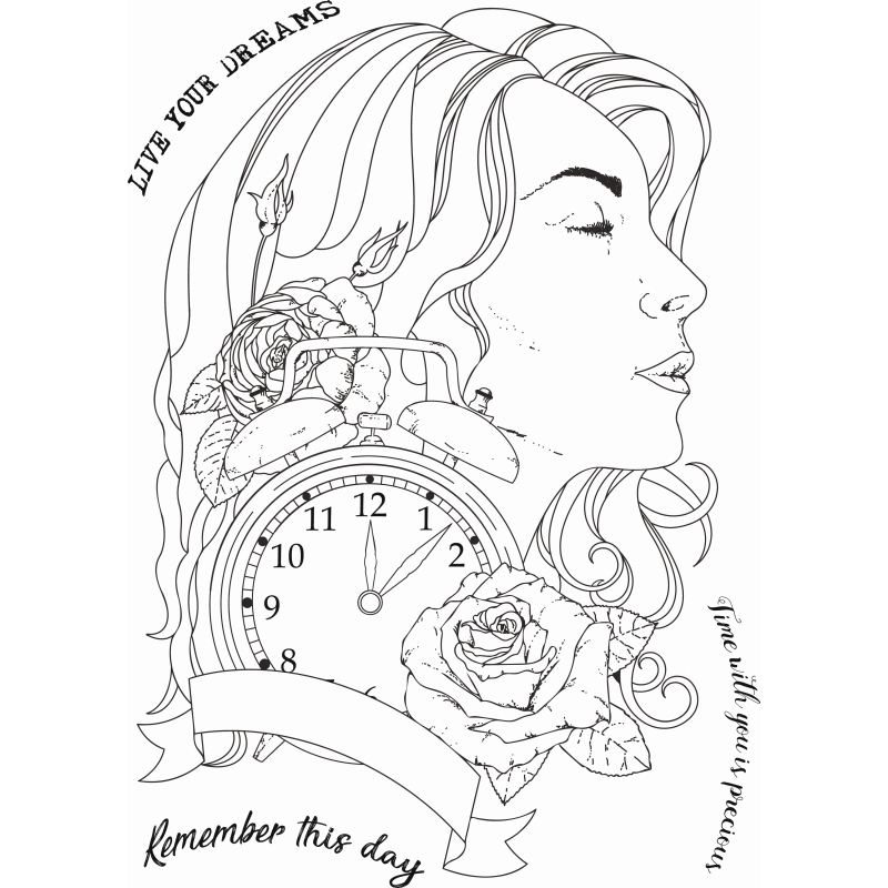 Sweet Dixie Sleeping Beauty Tattoo Dreams Stamp Collection