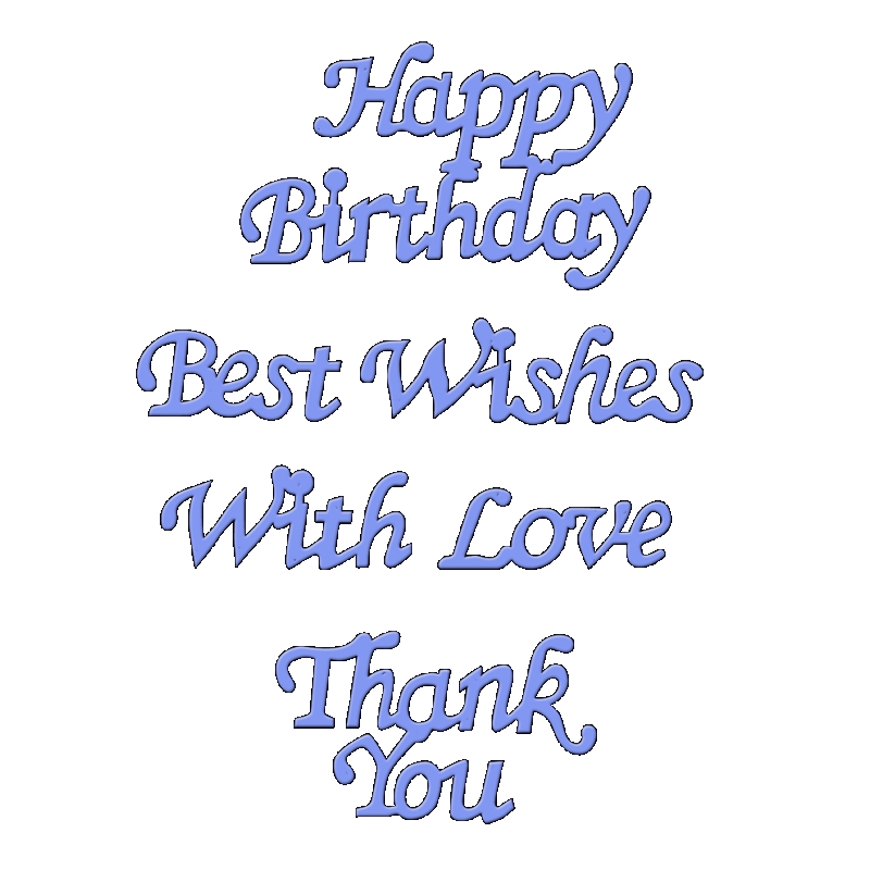 Sweet Dixie Birthday Sentiments die set