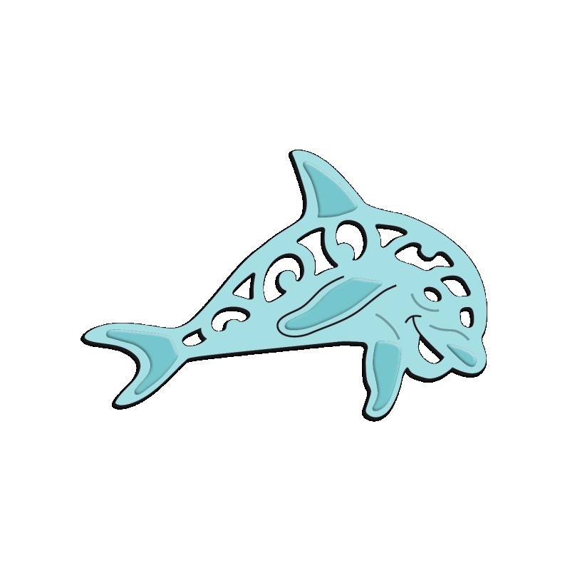 Sweet Dixie Dancing Dolphin die set