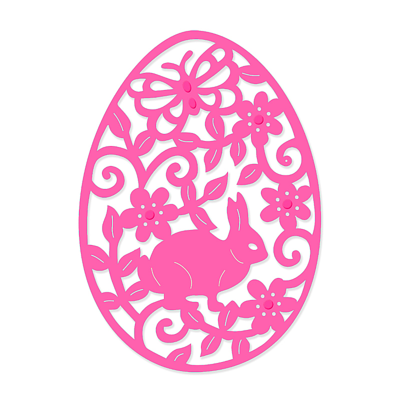 Sweet Dixie Filigree Bunny Easter Egg die set
