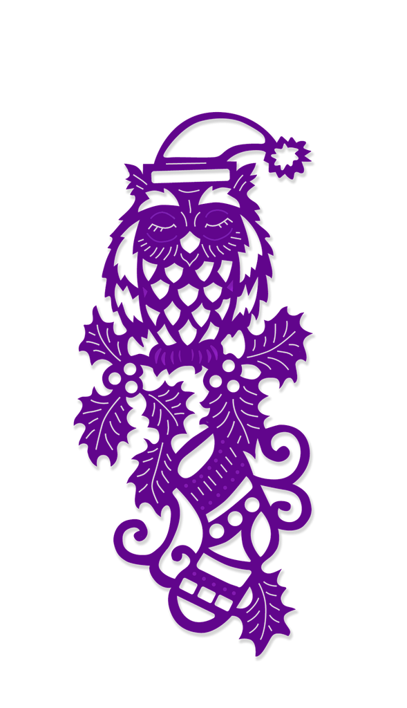 Sweet Dixie Cute Owl with Stocking die set