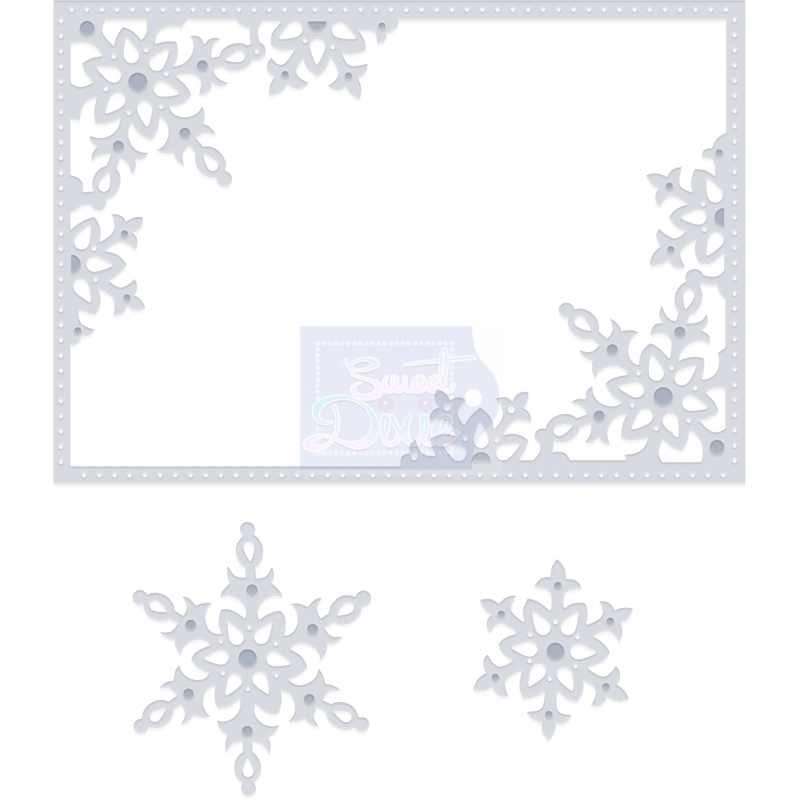 Sweet Dixie Snowflake Frame die set