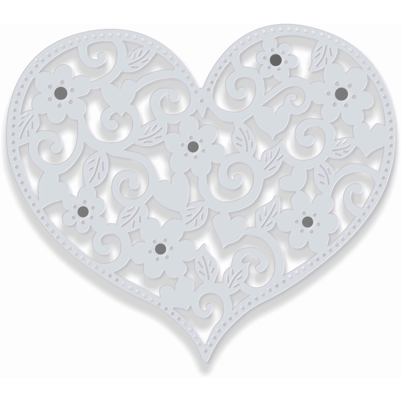 Sweet Dixie Hearts & Flowers Heart die set