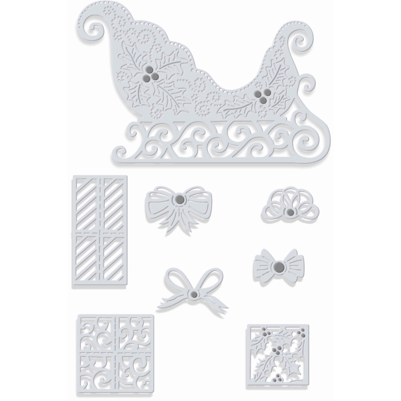Sweet Dixie Sleigh, Parcels & Bows die set