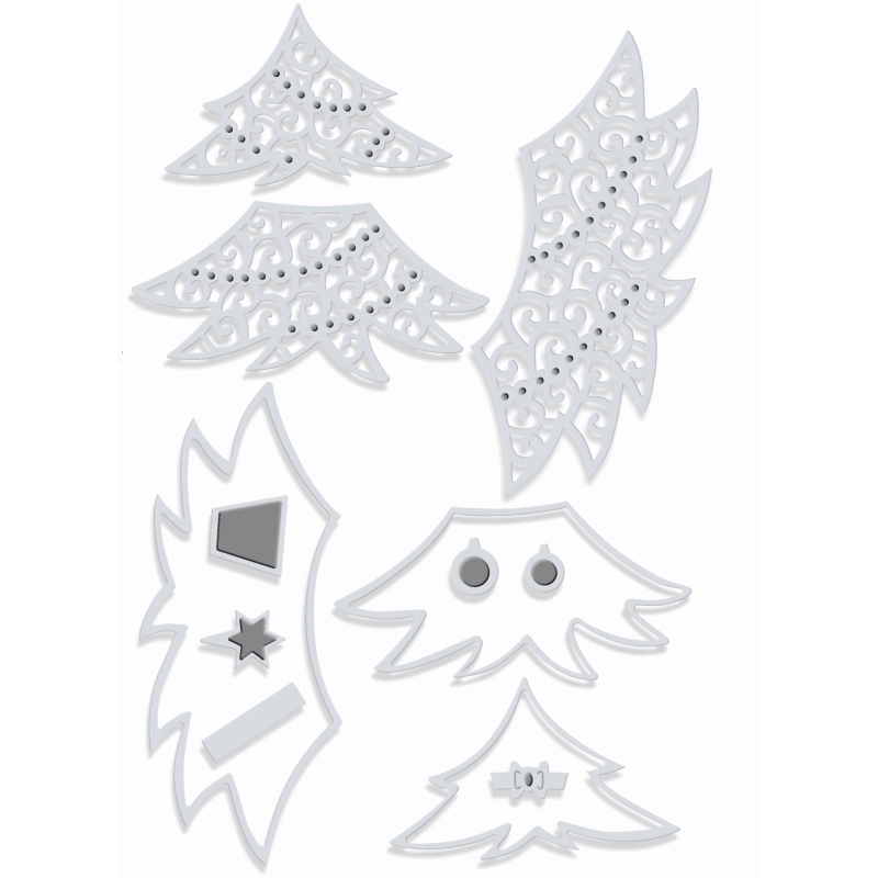 Sweet Dixie Layered Christmas Tree die set