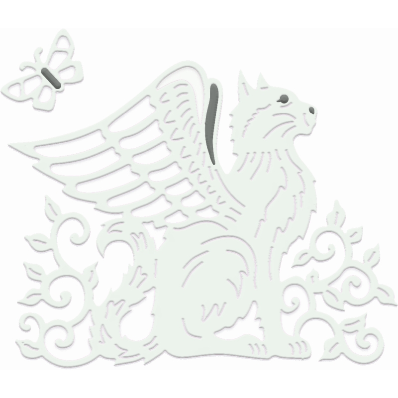 Sweet Dixie Winged "Angel" Cat die set