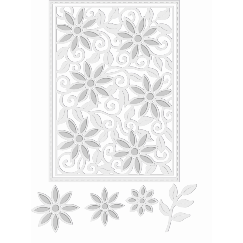 Sweet Dixie Daisy Background & Embellishment die set