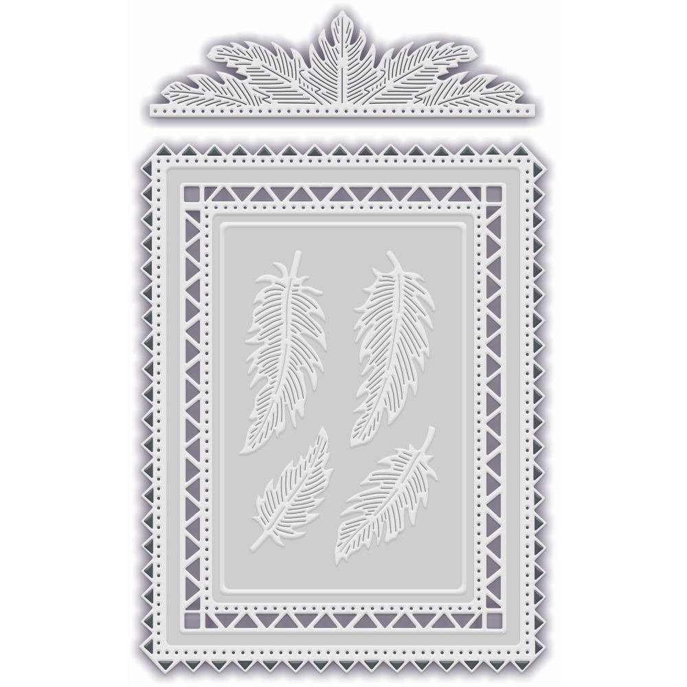 Sweet Dixie Frame Set Borders & Feathers die set
