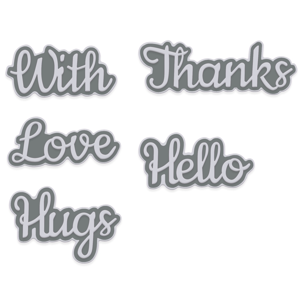 Sweet Dixie Large Words Layered Sentiment die set