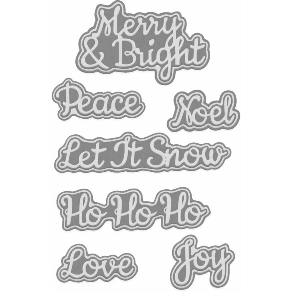 Sweet Dixie Love , Joy, Peace Layered Sentiments die set