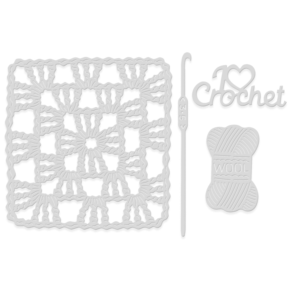 Sweet Dixie Crochet Granny Square die set